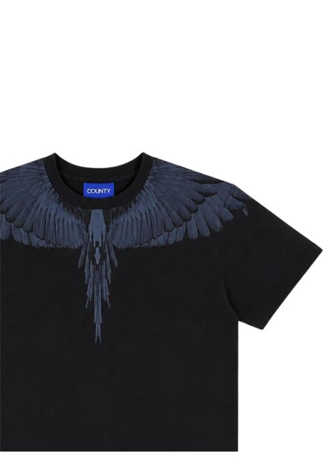 Black cotton T-shirt for children MARCELO BURLON | JUTH133NERO